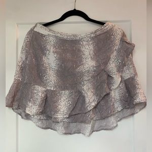 Snake Print Mini Wrap Skirt